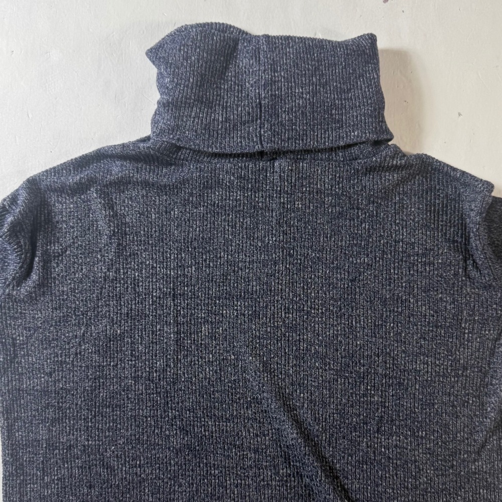 Gap Cowl Neck Sweater Womens XS Gray Marled Ribbed‎ Knit Cropped